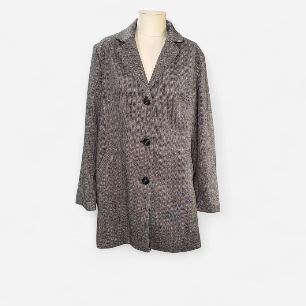 Maralyn-me Women's Grey and Brown Coat